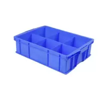 JUESS日用收纳整理收纳盒570*420*155mm 六格塑料盒分隔式周转箱零件盒分格箱