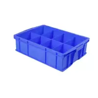 JUESS日用收纳整理收纳盒570*420*155mm 八格塑料盒分隔式周转箱零件盒分格箱
