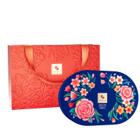 元朗荣華 蛋黄红豆月饼 600g(可定制LOGO)