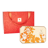 元朗荣華 低糖蛋黄黑芝麻核桃月饼 400g(可定制LOGO)