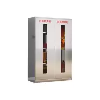 汉诺鑫威不锈钢防暴器械装备柜应急物资工具柜安保警务室防爆柜201加厚材质1650*1100*450应急物资柜[不含器材]