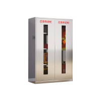 汉诺鑫威不锈钢防暴器械装备柜应急物资工具柜安保柜警务室防爆柜304加厚材质1650*1100*450[不含物资]