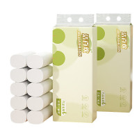 洁百欢 竹浆白色卷纸 24卷