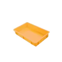 塑料盒子长方形周转箱收纳盒2#塑料方盘 黄色 440*290*78毫米 单个装(10个起订)