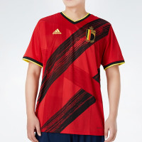 Adidas 阿迪达斯男装夏季运动服欧洲杯比利时主场球迷版球衣足球短袖T恤