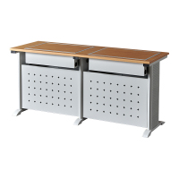 臻远ZY4012408隐藏式翻转电脑桌培训桌教室机房多媒体学习桌办公桌A款双人位