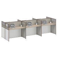 臻远ZYGW-039职员桌办公桌屏风工作卡位 对坐六人位