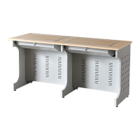 臻远ZY4012411隐藏式翻转电脑桌培训桌教室机房多媒体学习桌办公桌B款双人位