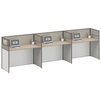 臻远ZYGW-043职员桌办公桌屏风工作卡位 直排三人位