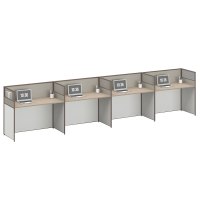 臻远ZYGW-044职员桌办公桌屏风工作卡位 直排四人位