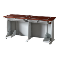 臻远ZY4012423隐藏式翻转电脑桌培训桌教室机房多媒体学习桌办公桌C款双人位