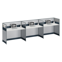 臻远ZYGW-026职员桌办公桌屏风工作卡位 直排三人位