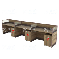 臻远ZYGW-061职员桌办公桌屏风工作卡位 直排三人位