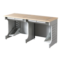 臻远ZY4012429隐藏式翻转电脑桌培训桌教室机房多媒体学习桌办公桌D款双人位