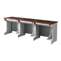 臻远ZY4012433隐藏式翻转电脑桌培训桌教室机房多媒体学习桌办公桌D款三人位