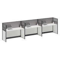 臻远ZYGW-110职员桌办公桌屏风工作卡位 直排三人位