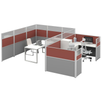 臻远ZYGW-134屏风工作卡位职员桌主管经理办公桌组合含活动柜