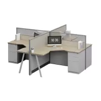 臻远ZYGW-103屏风工作卡位职员桌办公桌 十型四人位