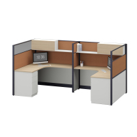 臻远ZYGW-137屏风工作卡位职员桌办公桌 U型四人位