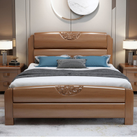 臻远ZY-SMC-130 现代简约实木床双人床 1.5米简约床