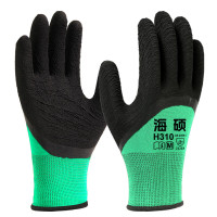 浸胶劳保手套12付/包橡胶发泡防滑透气耐磨胶皮工地防护H310[正品行货]