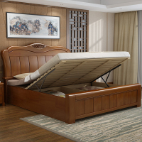 臻远ZY-SMC-80 现代简约实木床双人床 1.5米气压高箱