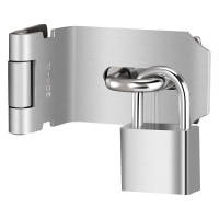 不锈钢搭扣锁扣卡扣固定门鼻子插销锁具90度直角锁牌门扣门栓门锁 3寸+30mm钢锁[配螺丝]