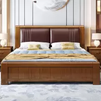 臻远ZY-SMC-157 现代简约实木床双人床 1.8米简约床