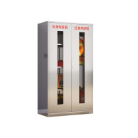 DXBG不锈钢防暴器械装备柜应急物资工具柜安保反恐盾牌柜警务室防爆柜304加厚材质1800*1000*450应急物资柜