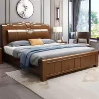 臻远ZY-SMC-163 现代简约实木床双人床 1.8米简约床