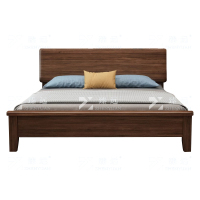 臻远ZY4022915实木床胡桃木双人床1.8米