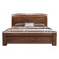 臻远ZY4022921 胡桃木实木床1.5米单人床