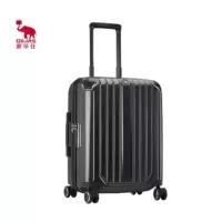 爱华仕OIWAS 拉杆箱 PC材质飞机轮拉杆箱 双层防爆拉链 护角硬箱OCX6367-20 黑色/个