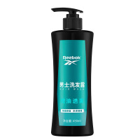 REEBOK锐步男士洗发露-控油透爽450ml 控油止痒温和清洁去屑洗发露持久留香洗头膏男