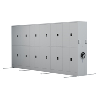 臻远 ZY-MJJA-13 电动密集架移动档案柜钢制轨道密集柜 通双节 一列六组