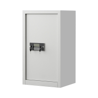 汉诺鑫威指纹电子保密柜钢制密码文件柜档案柜办公柜矮柜保密资料柜单门白色:电子锁