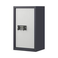 汉诺鑫威指纹电子保密柜钢制密码文件柜档案柜办公柜矮柜保密资料柜单门灰白:电子锁