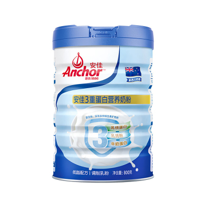 安佳(Anchor)低脂3重蛋白 成人奶粉800g罐装 新西兰进口奶源 含乳铁蛋白 添加维生素