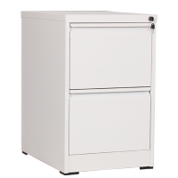 臻远 ZYJJ-800142文件挂劳柜卡箱办公资料柜矮柜A4FC挂快捞柜立式抽屉柜 纯白二抽鹅颈拉手