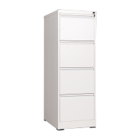 臻远 ZYJJ-800144文件挂劳柜卡箱办公资料柜矮柜A4FC挂快捞柜立式抽屉柜 纯白四抽鹅颈拉手