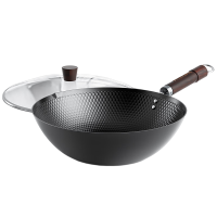 中科德马克 DUMIK极铁锅不粘锅家用炒菜锅电磁炉燃气灶专用熟铁无涂层老式铁锅 [窒化渗氮]极铁锅不易生锈 32cm