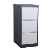 臻远 ZYJJ-800149文件挂劳柜卡箱办公资料柜矮柜A4FC挂快捞柜立式抽屉柜 灰白套色三抽鹅颈拉手