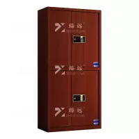 臻远 ZYJJ-80053 钢制保密柜保险柜保密档案资料柜 红木纹通双节指纹锁