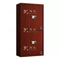 臻远 ZYJJ-80055 钢制保密柜保险柜保密档案资料柜 红木纹通双节智能指纹密码锁