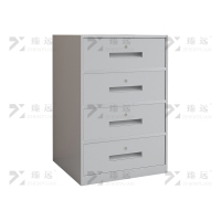 臻远 ZY-CTGB-10 钢制活动柜床头柜铁皮储物柜矮柜 四抽白色