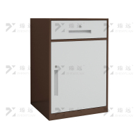 臻远 ZY-CTGB-12 钢制活动柜床头柜铁皮储物柜矮柜 一抽咖白