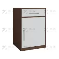 臻远 ZY-CTGB-12 钢制活动柜床头柜铁皮储物柜矮柜 一抽咖白