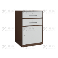 臻远 ZY-CTGB-13 钢制活动柜床头柜铁皮储物柜矮柜 二抽咖白