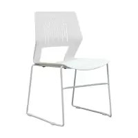 臻远 ZY-7484 简约培训椅办公会议椅电脑椅靠背椅 白架无垫