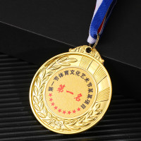 心若晴天奖牌通用金属奖牌 纪念奖章运动会奖牌制作金色 单位:1个